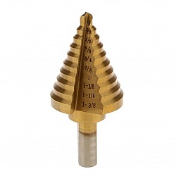 Triangular Shank HSS Steel Step Cone Drill Titanium Bit Hole Cutter 1/4 - 1 - 3/8 Inch