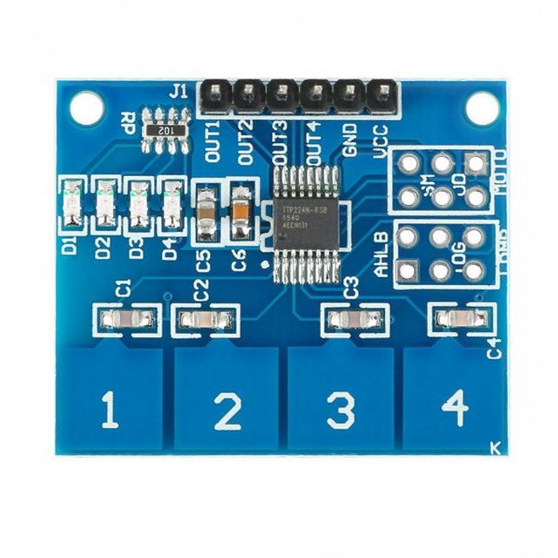 TTP224 - 4 Channel Capacitive Touch Sensor Module