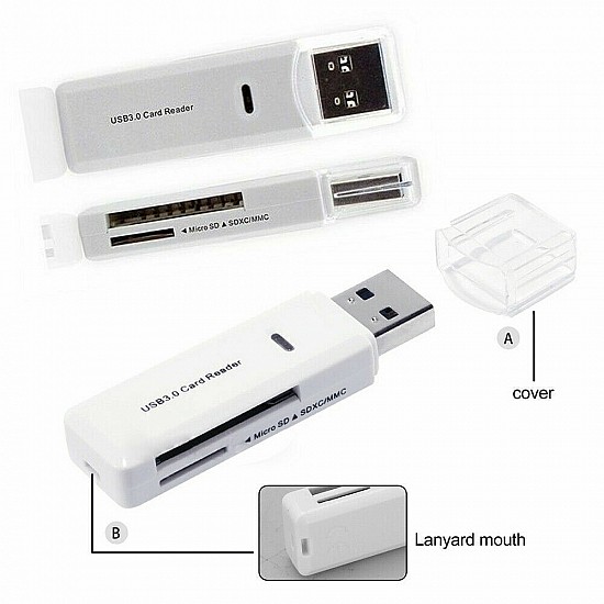 USB 3.0 To TF/SD Card Reader