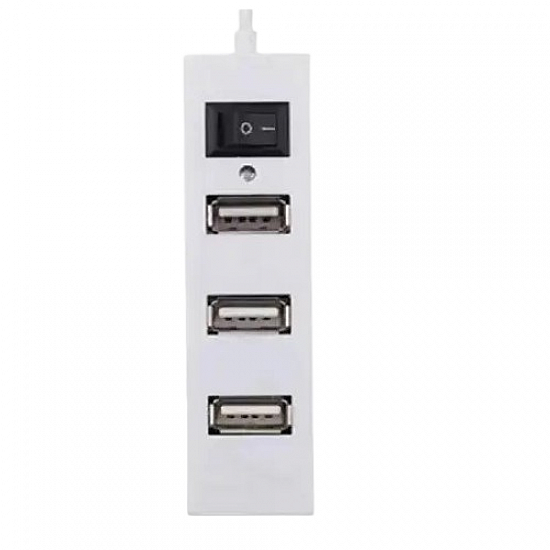 USB-A To 4 Female USB-A 2.0 Hub With Switch