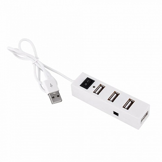 USB-A To 4 Female USB-A 2.0 Hub With Switch