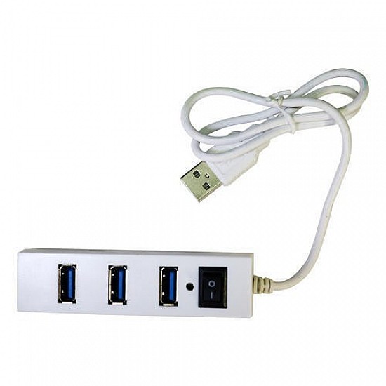 USB-A To 4 Female USB-A 2.0 Hub With Switch