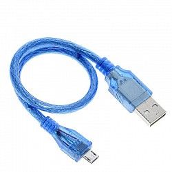 USB-A To Micro USB 30cm Blue Cable