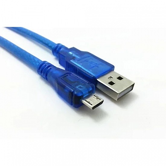 USB-A To Micro USB 30cm Blue Cable