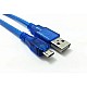 USB-A To Micro USB 30cm Blue Cable