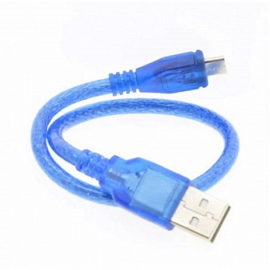 USB-A To Micro USB 30cm Blue Cable