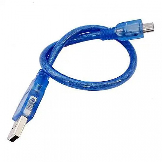 USB-A To Micro USB 30cm Blue Cable